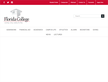 Tablet Screenshot of floridacollege.edu